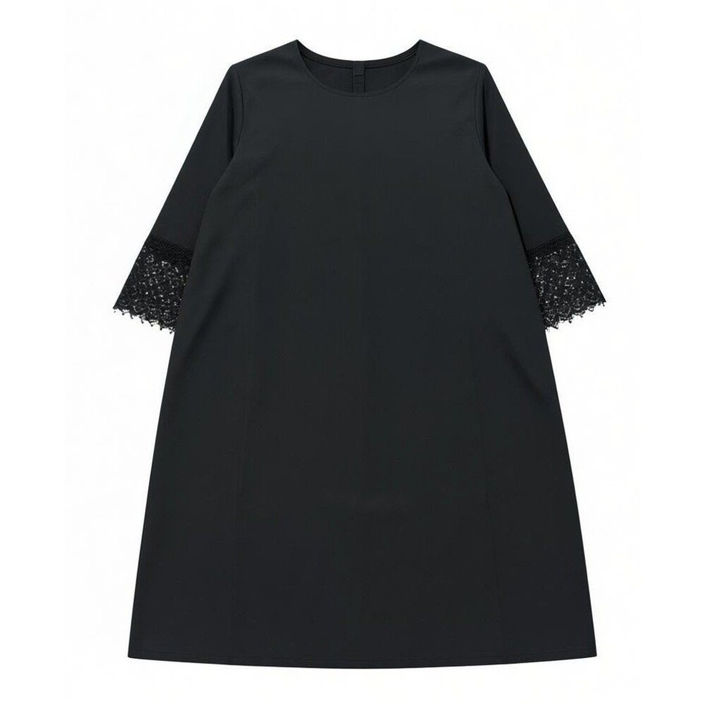 Charlie Paige Black Lace Bell Sleeve Sheath Dress Women’s Large Cocktail Party